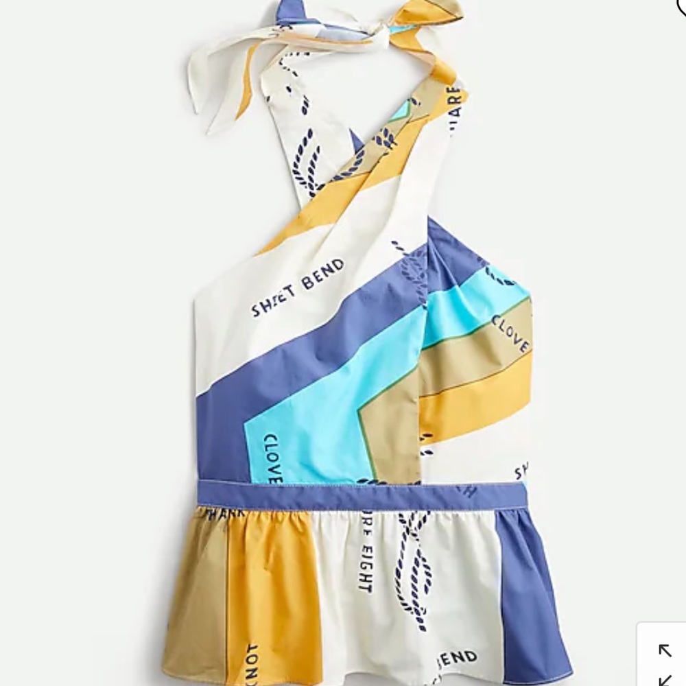Halter top in Ratti® sail-away print- j crew